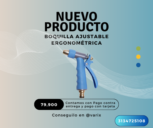 Boquilla ajustable ergonómica 🚿🌿 Azul