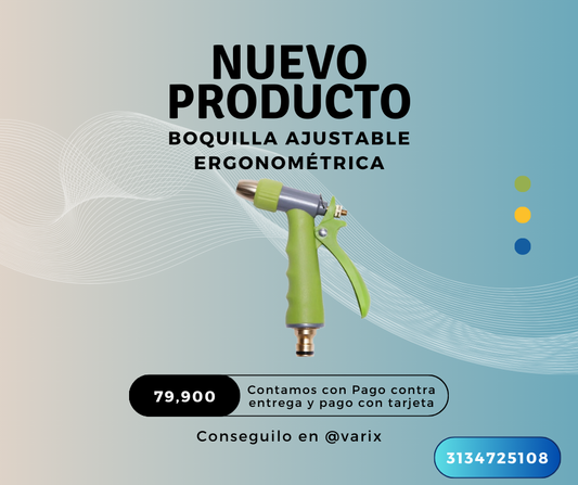 Boquilla ajustable ergonómica🚿🌿 Verde